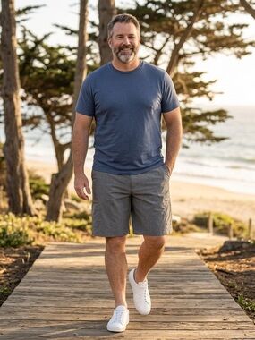 Chap’s Men's Charcoal Cargo Shorts with Utility Pockets